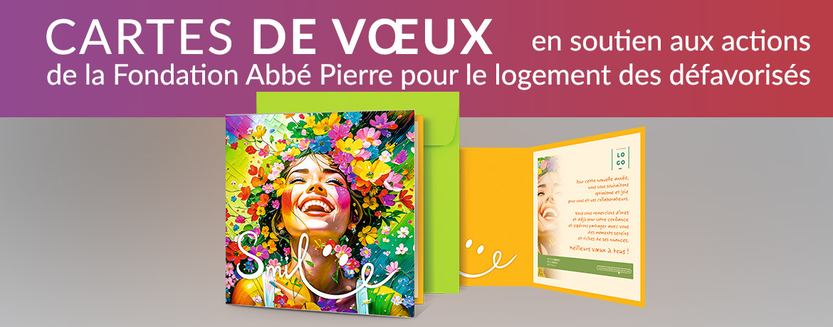 Cartes de vœux écologie nature paysage Fondation Abbé Pierre